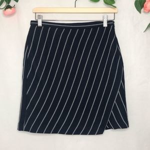 Banana Republic Blue and White Striped Mini Skirt